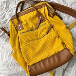Wild Fable Yellow Corduroy Backpack